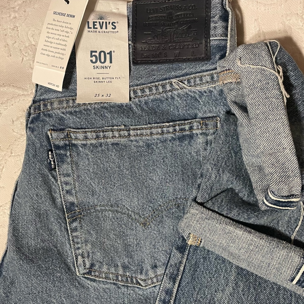 NWT Levi’s 501 S Made & Crafted selvedge denim